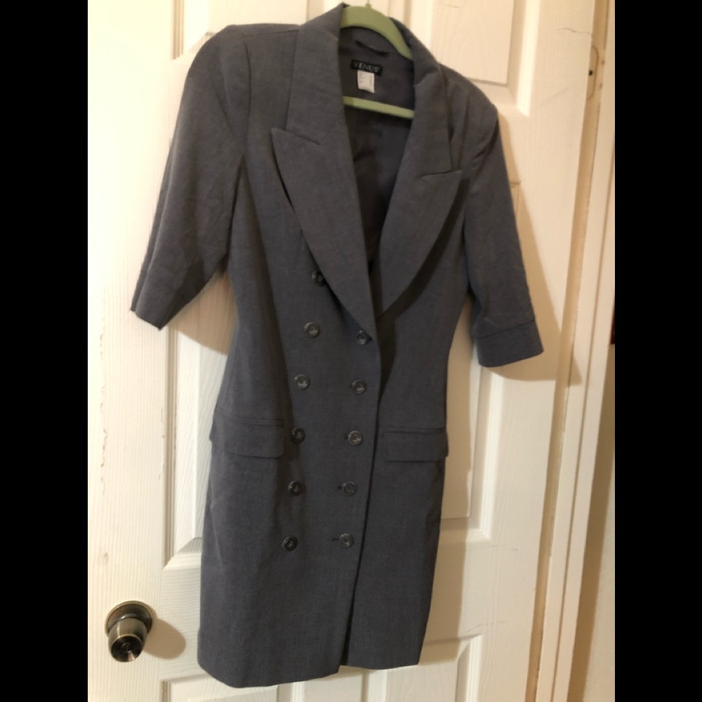 Venus brand dark grey coat-dress..new, never worn. No tags US size 6
